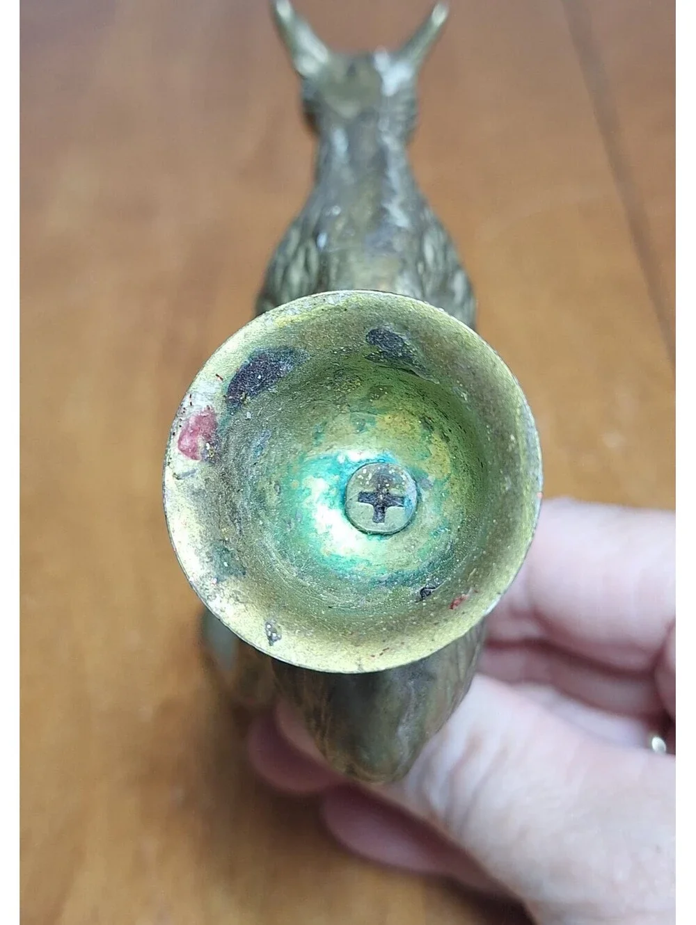 Vintage Brass Deer Candle Holder 4.75